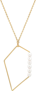 Bearfruit Jewelry 18k Gold Plated Sterling Silver Annabelle Pearl Necklace Gift Idea