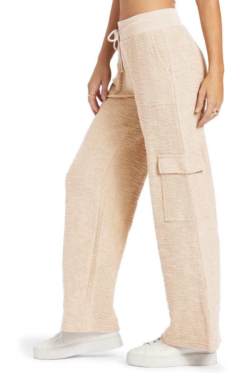 Roxy Off the Hook Cotton Blend Terry Cargo Pants, Alternate, color, 