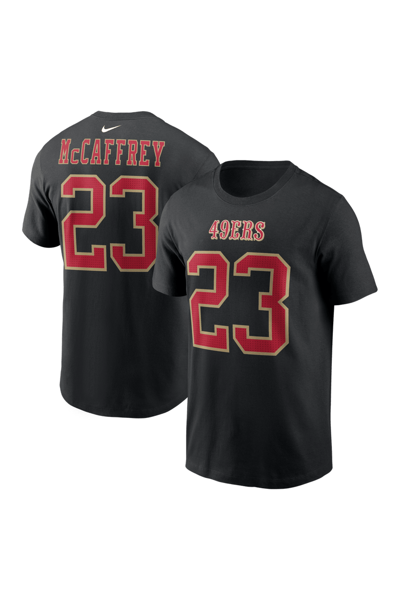 Men's Nike Christian McCaffrey Black San Francisco 49ers Carbon Name & Number T-Shirt, Main, color, Black