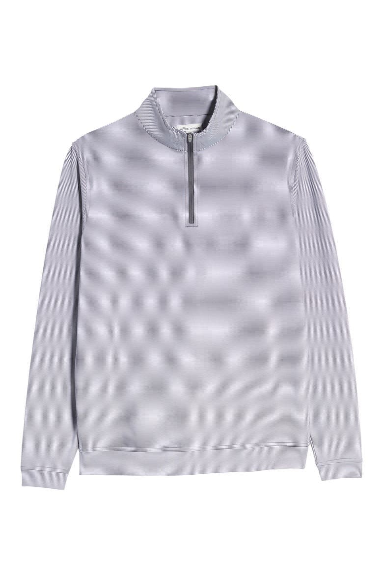 Perth Stripe Quarter Zip Performance Pullover, Alternate, color, IRON/WHITE