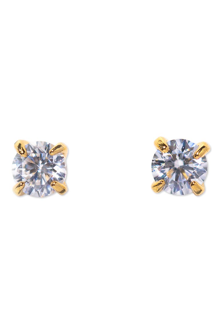 Dainty Brilliance Stud Earrings, Main, color, GOLD