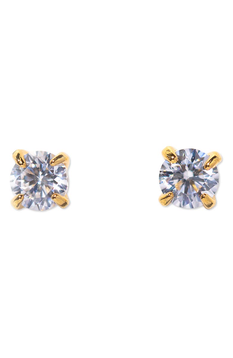 Girls Crew Dainty Brilliance Stud Earrings, Main, color, Gold