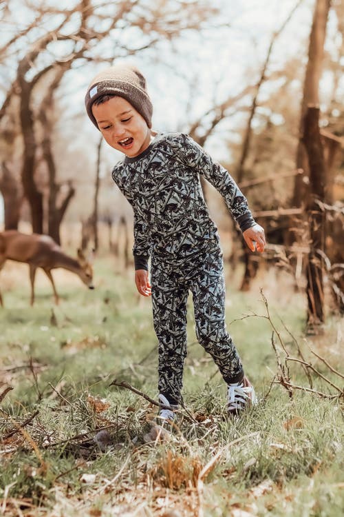 Fletch Hidden Camo 2 Piece Pajama Set In Gray