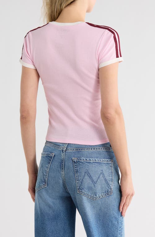 Vinyl Icons La '76 Graphic V-neck T-shirt In Pink