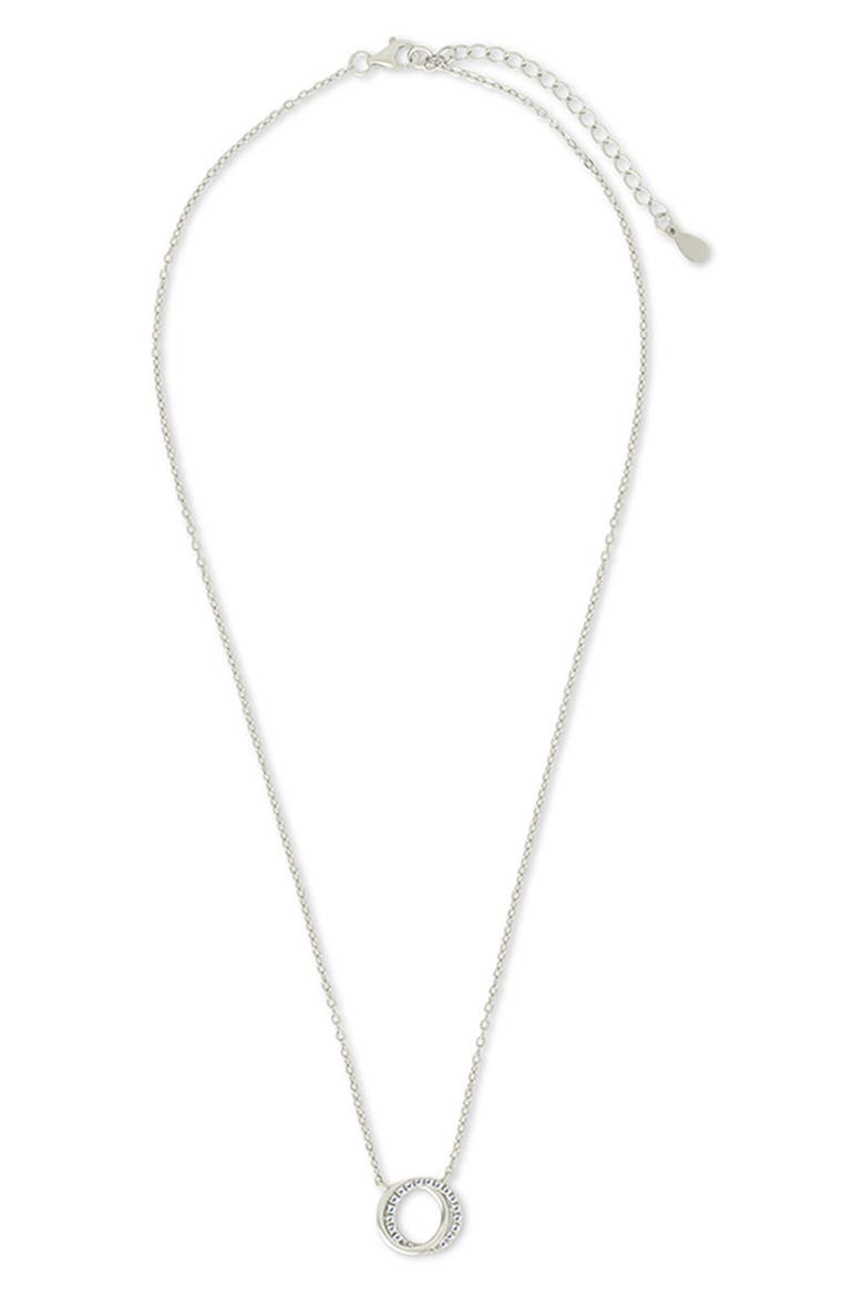 Interlocking Cubic Zirconia Pendant Necklace, Alternate, color, SILVER