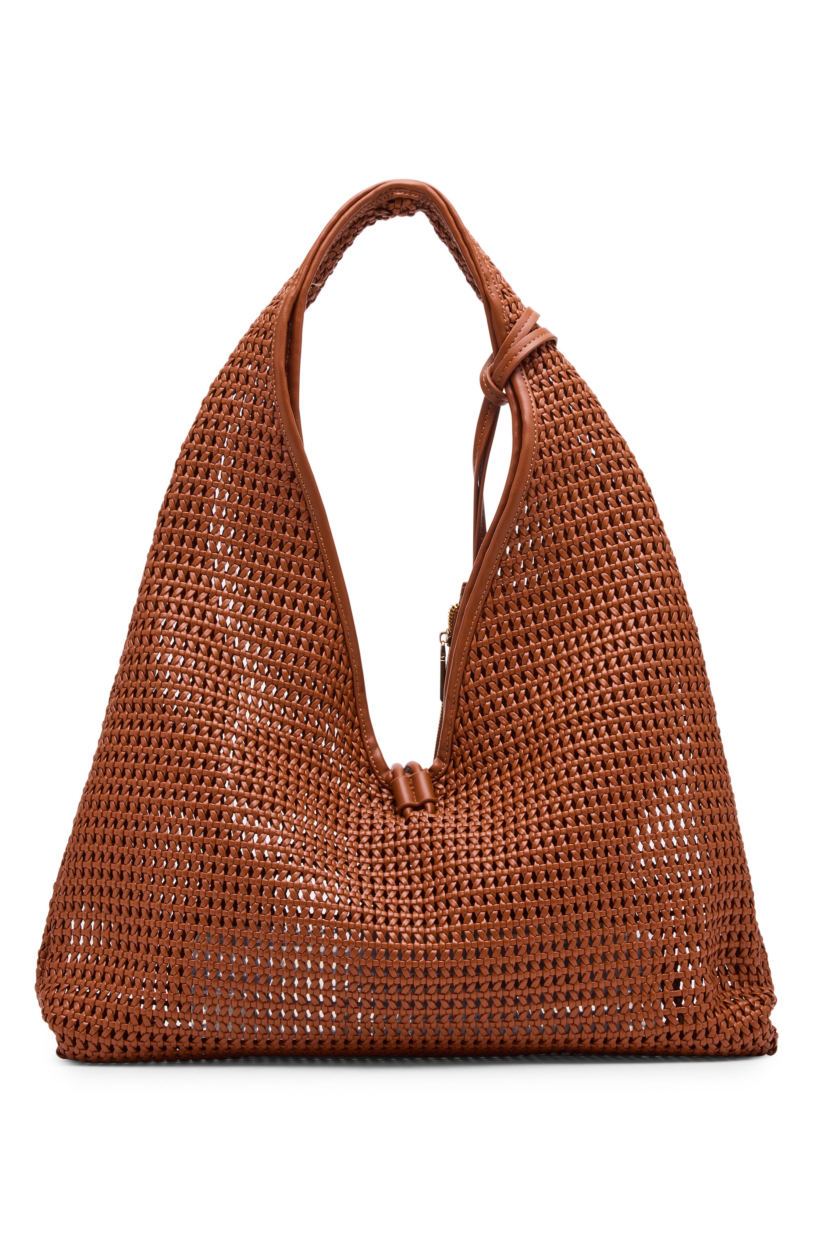 Dolce Vita Missie Woven Shoulder Bag, Alternate, color, Cognac