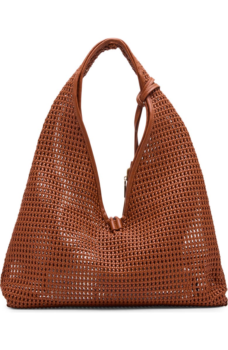 Dolce Vita Missie Woven Shoulder Bag, Alternate, color, Cognac