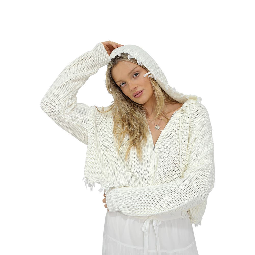 Another Love Fringe Zip Knit - image 2