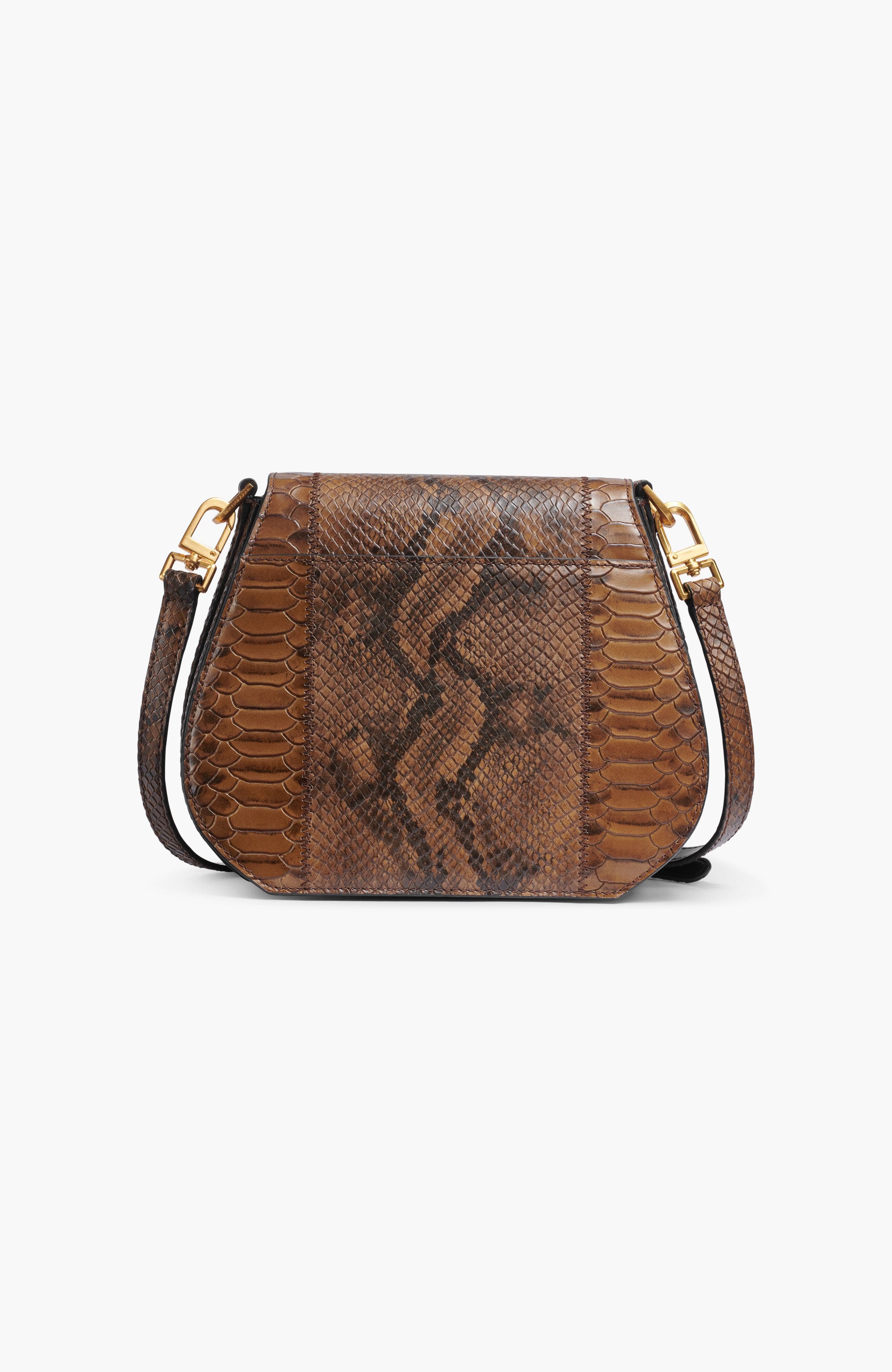 Donna Karan New York Bellerose Flap Python Crossbody, Alternate, color, 