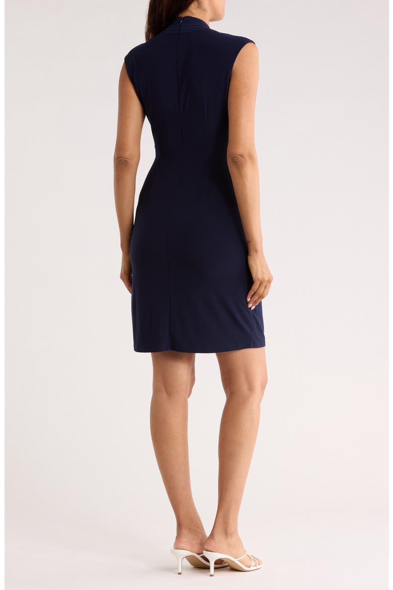 Cap Sleeve Faux Wrap Dress, Alternate, color, NAVY