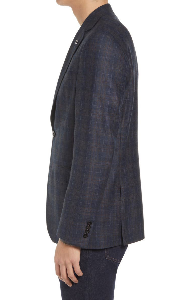 Ted Baker London Konan Trim Fit Plaid Wool Sport Coat, Alternate, color, 