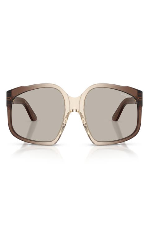 59mm Polarized Irregular Sunglasses