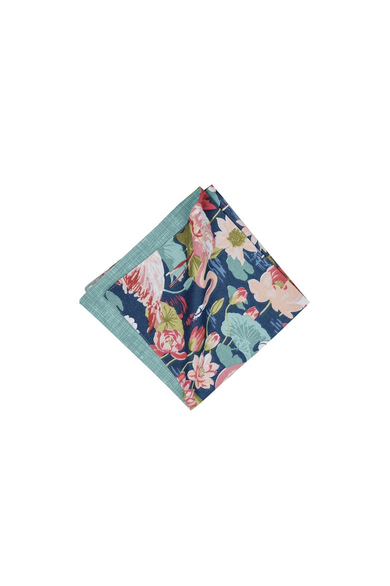 Flamingo Lagoon Napkin Set of 6, Main, color, Blue