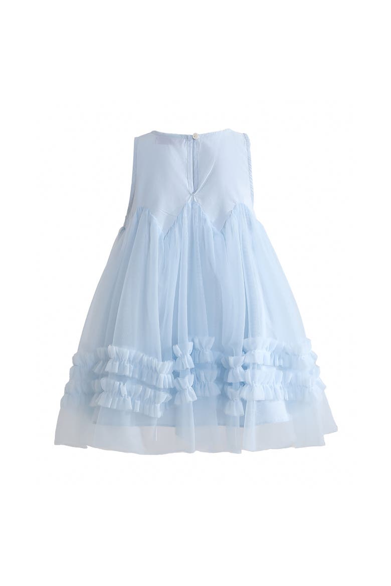 Genevieve Pleated Tulle Dress, Alternate, color, Blue