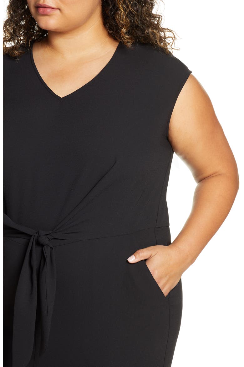Tie Front Jumpsuit, Alternate, color, RICH BLACK