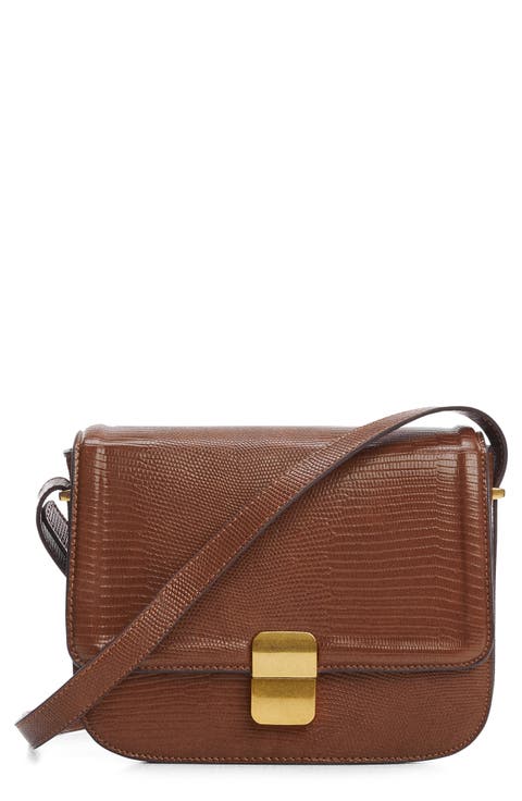 Lizard Embossed Crossbody Bag