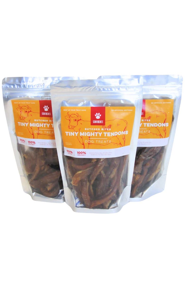 Scout & Zoe's Beef Tiny Mighty Tendons, 3 Packs, 2oz Bags, Dog Treats, Main, color, Multicolored