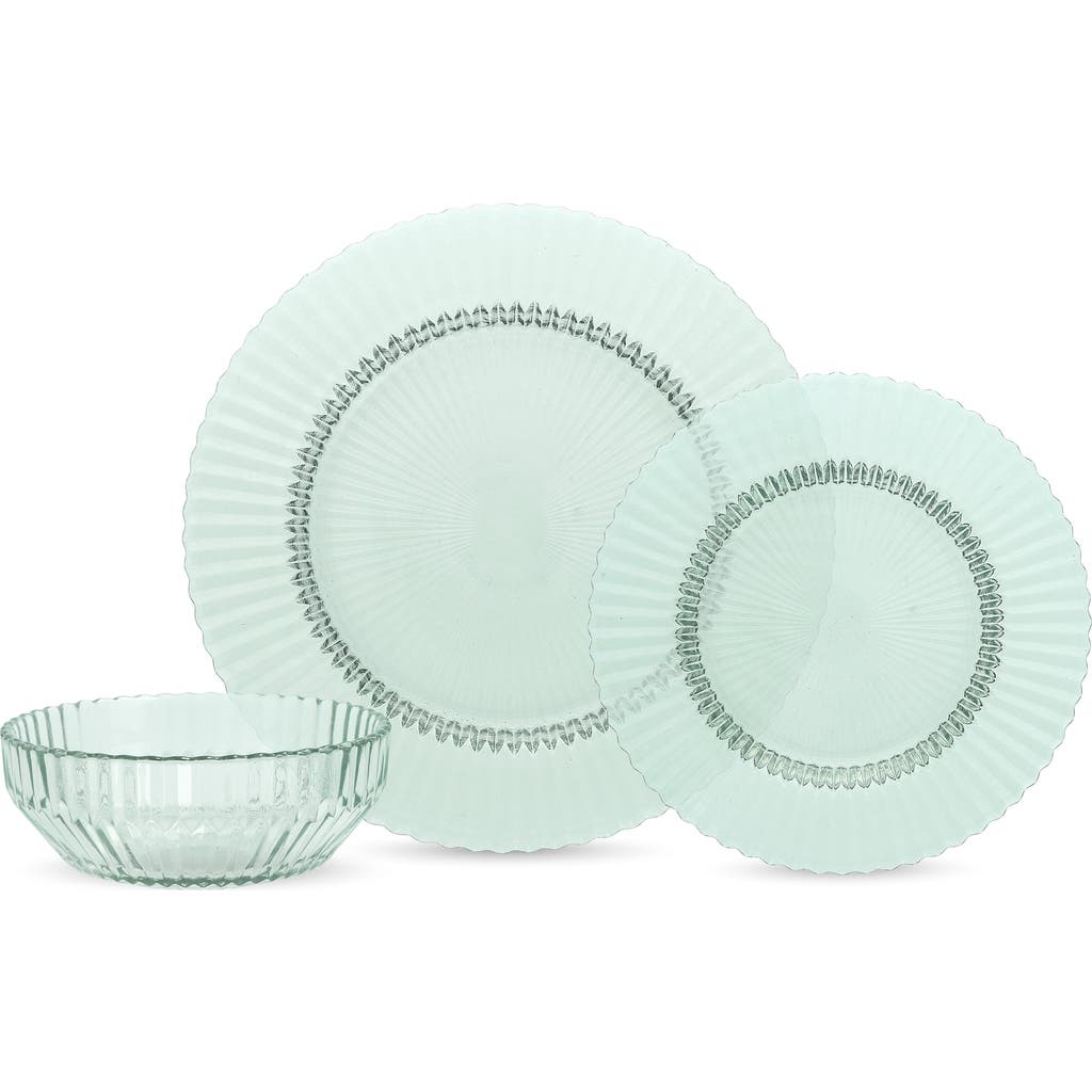 Fortessa Archie 12-Piece Glass Dinnerware Set in Verde  product