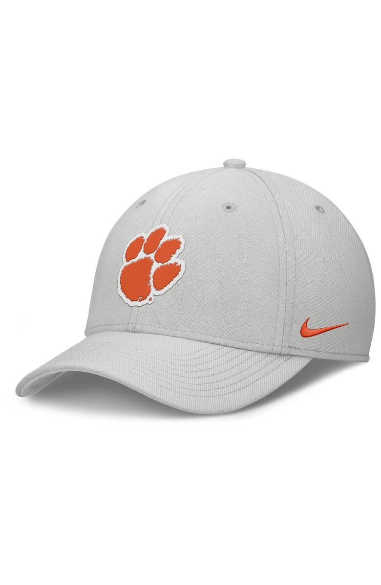 Nike Men's Nike  Gray Clemson Tigers Rise Practice Performance Adjustable Hat, Main, color, Gray
