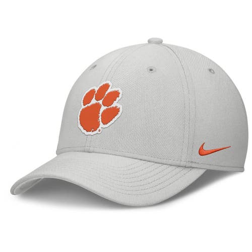 Nike Gray Clemson Tigers Rise Practice Performance Adjustable Hat