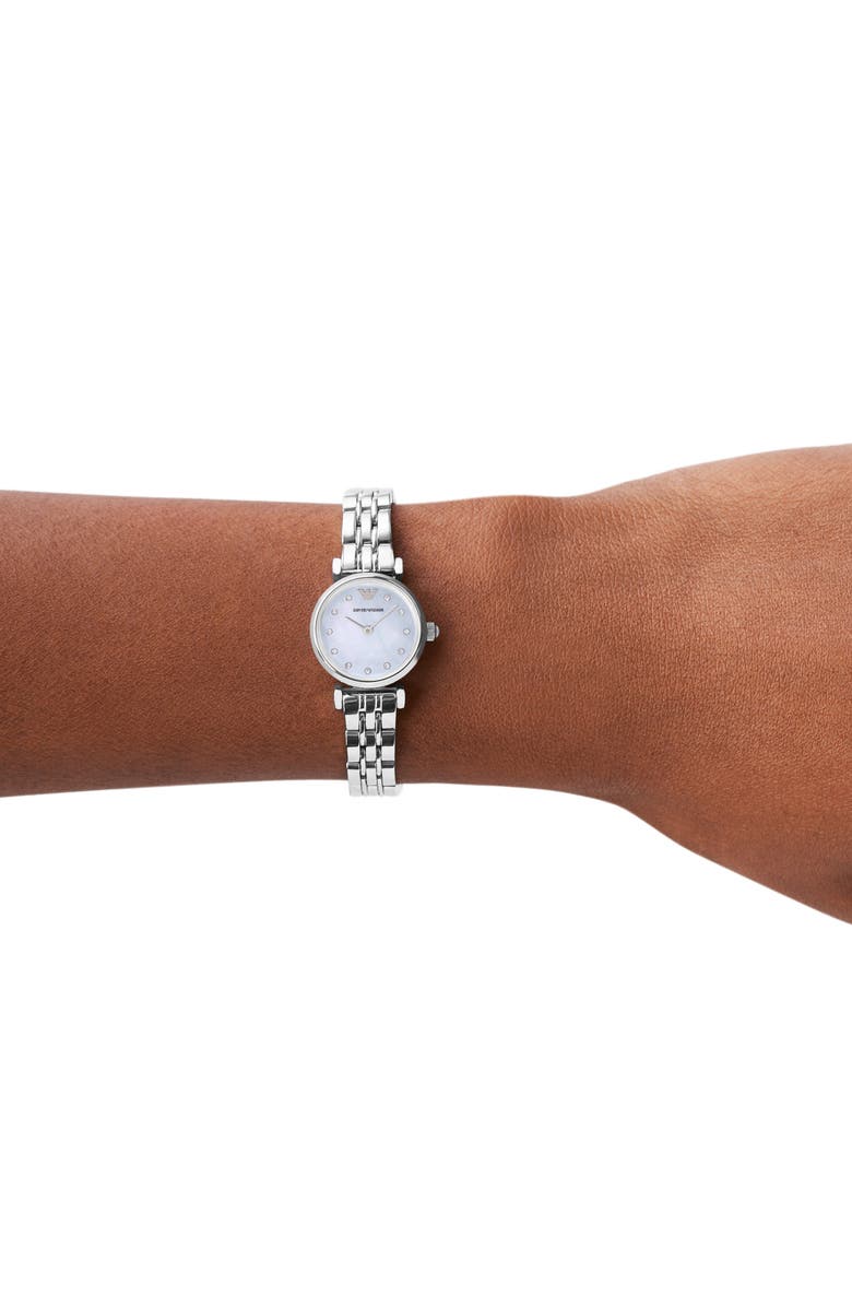 Emporio Armani Mother-of-Pearl Bracelet Watch, 22mm, Alternate, color, 