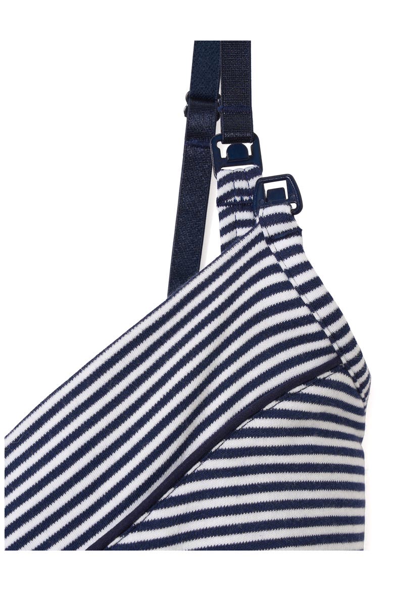 Luxe Pima Cotton Jersey Maternity/Nursing Nightgown, Alternate, color, NAVY