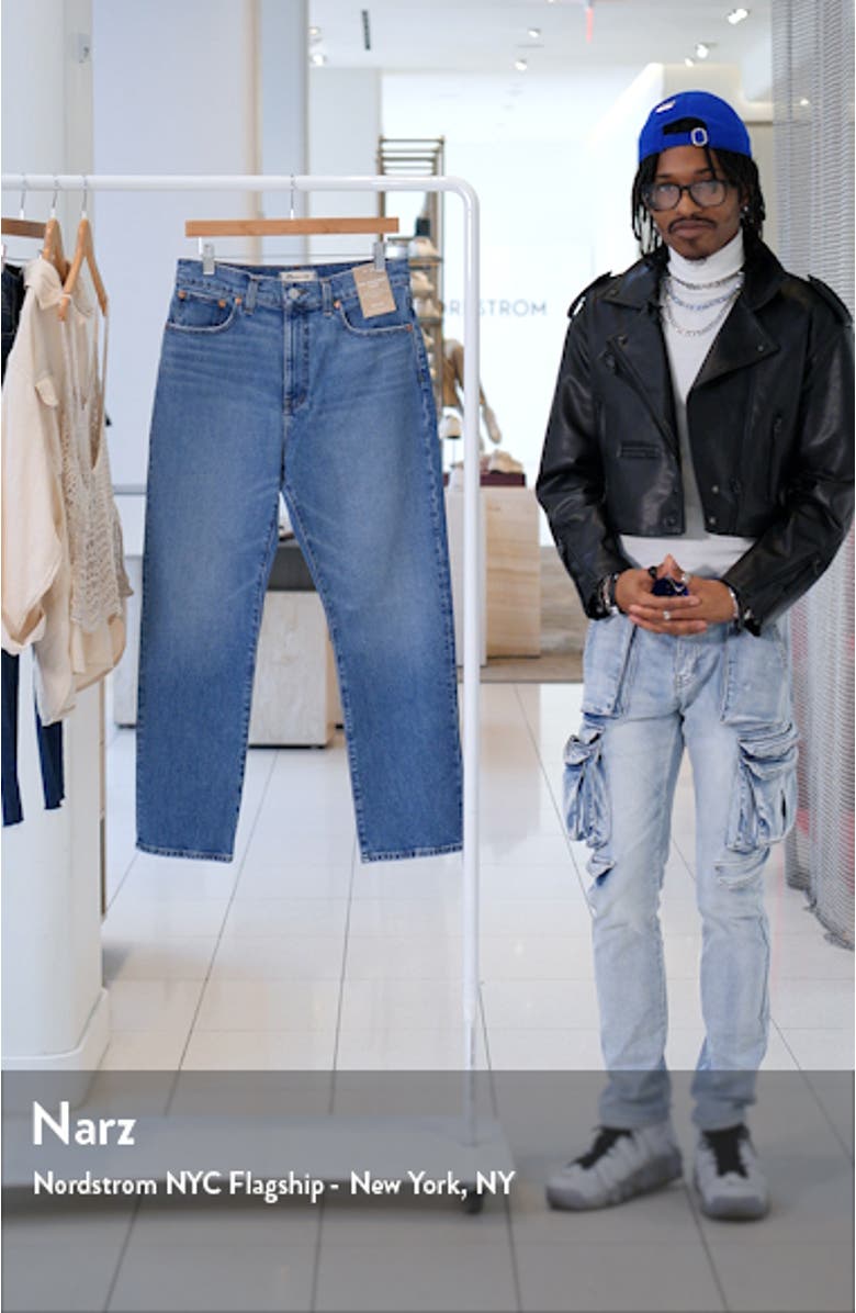 '90s High Waist Crop Straight Leg Jeans, sales video thumbnail