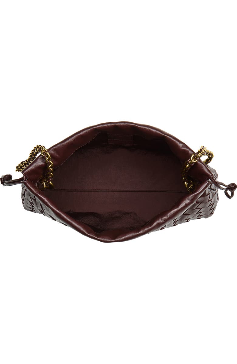 Bottega Veneta Dustbag Intrecciato Leather Shoulder Bag, Alternate, color, 2264 Dark Barolo-M Brass