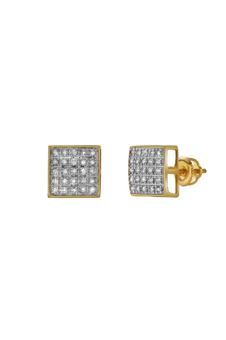 Ocaso 10K Yellow Gold Diamond Unisex Earrings - 0.27 Cts, Main, color, 10K Yellow Gold