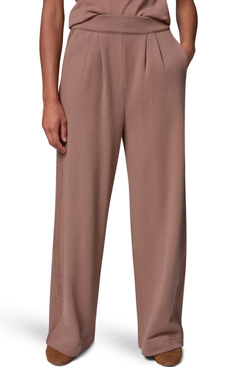 High Waist Wide Leg French Terry Pants