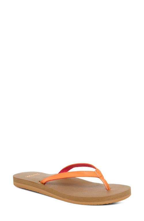 Sanuk Yoga Joy Ii Flip Flop In Brown