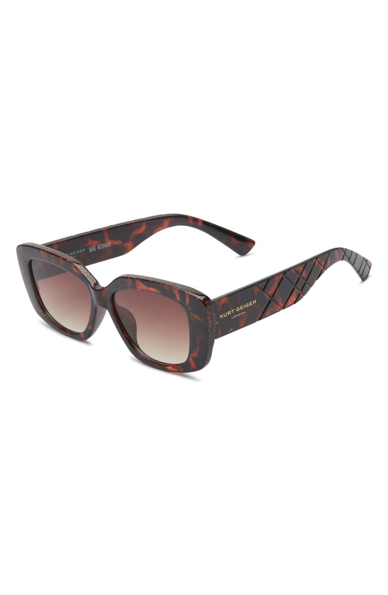 Kurt Geiger London Square Sunglasses, Alternate, color, Glitter Havana
