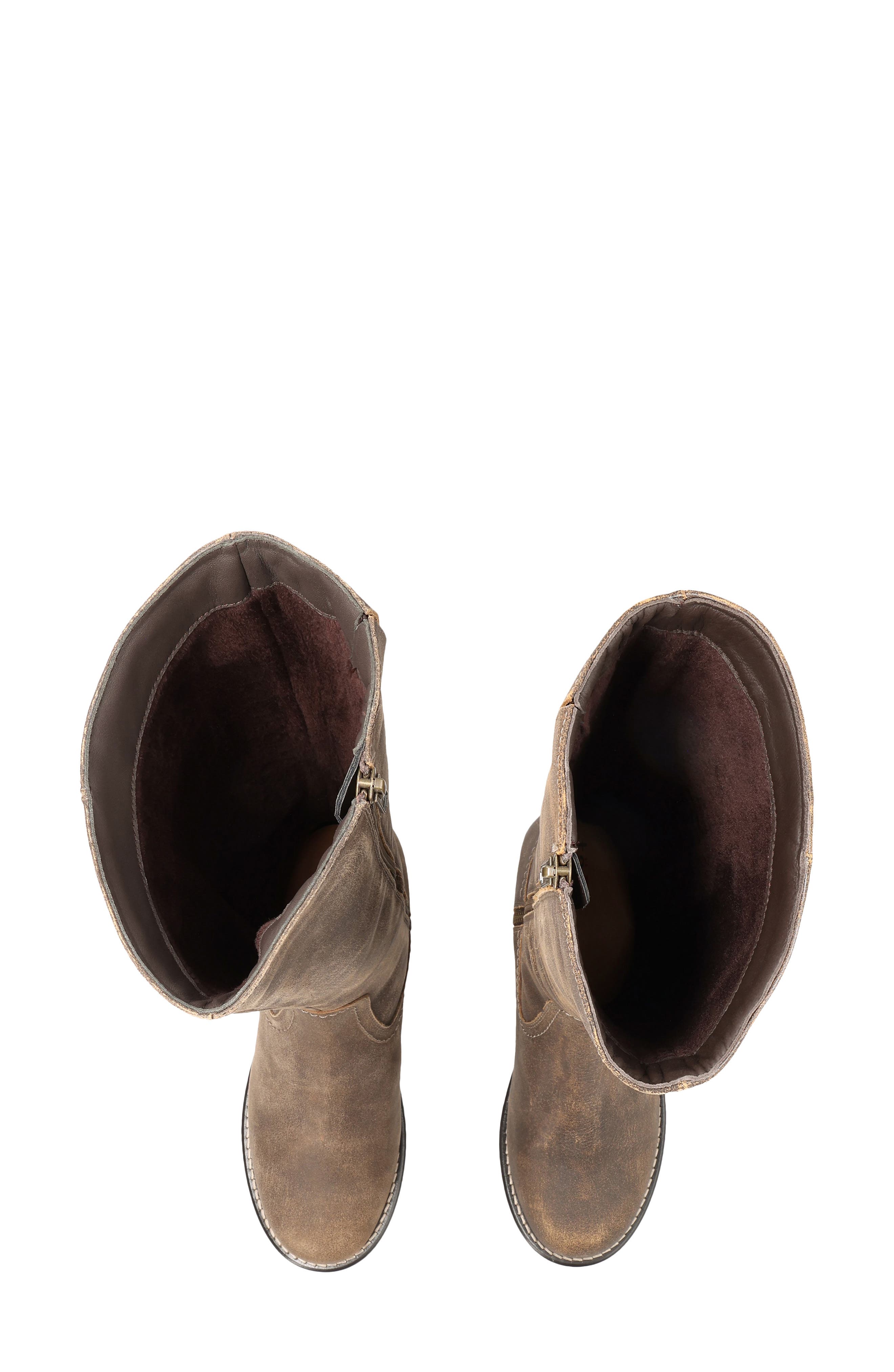 Country Leather Tall Boot, Alternate, color, BROWN DISTRESSED