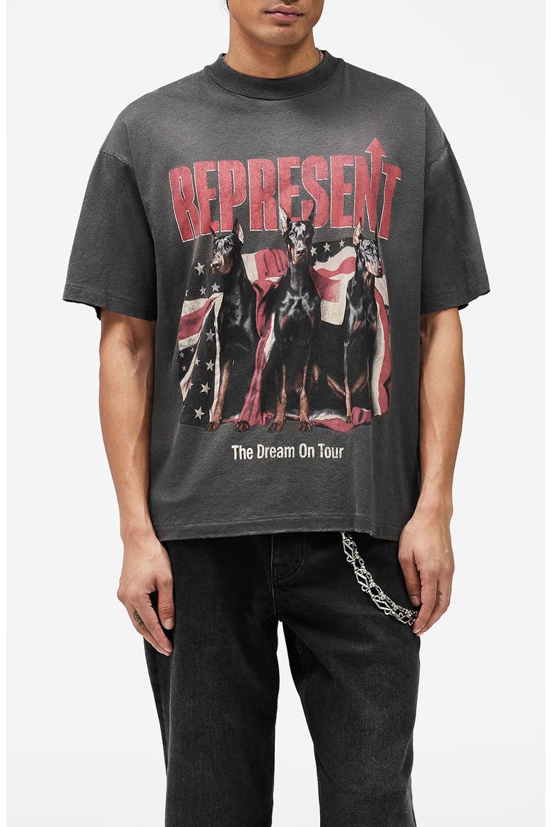 Dream On Tour Graphic T-Shirt, Main, color, SUN FADE GREY