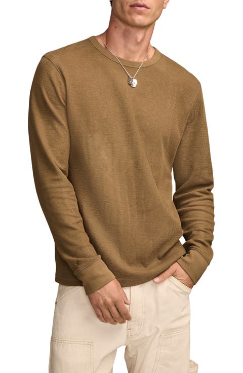 Duofold Textured Long Sleeve Cotton T-Shirt