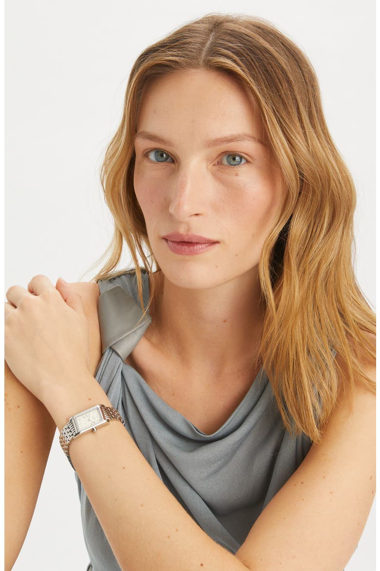 The Eleanor Angled Bracelet Watch, 37mm, Alternate, color, SILVER