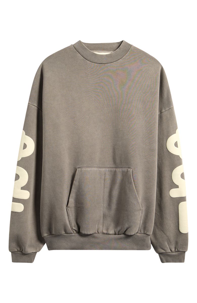Fear of God Essentials '90s Graphic Crewneck Sweatshirt, Alternate, color, Washed Seal