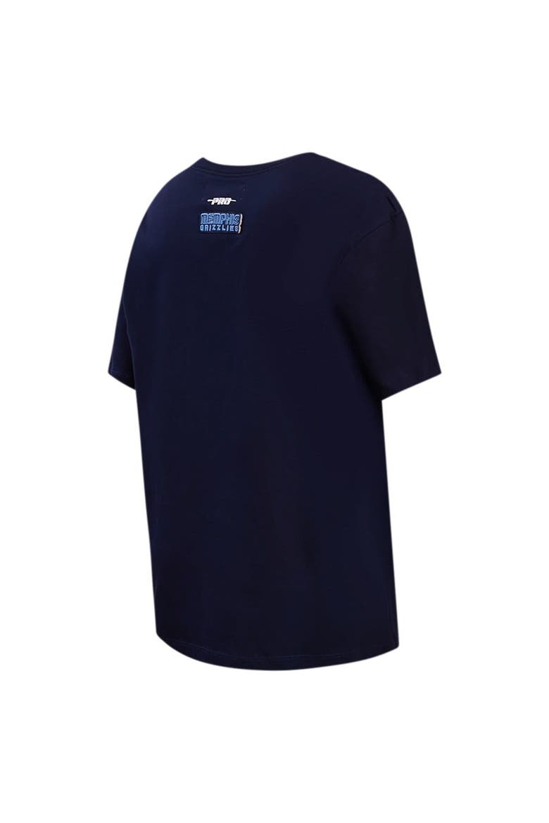 Women's Pro Standard Navy Memphis Grizzlies Script Boyfriend T-Shirt, Alternate, color, Navy