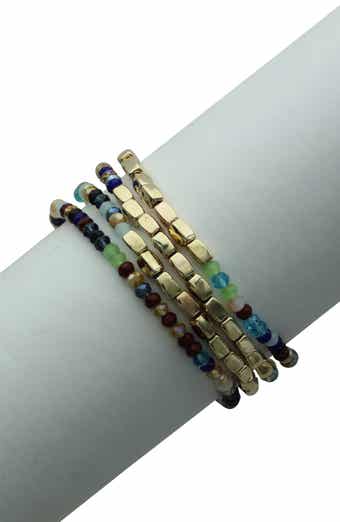 Glass Beaded Stretch Bracelet