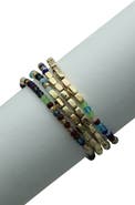 OLIVIA WELLES Glass Beaded Stretch Bracelet