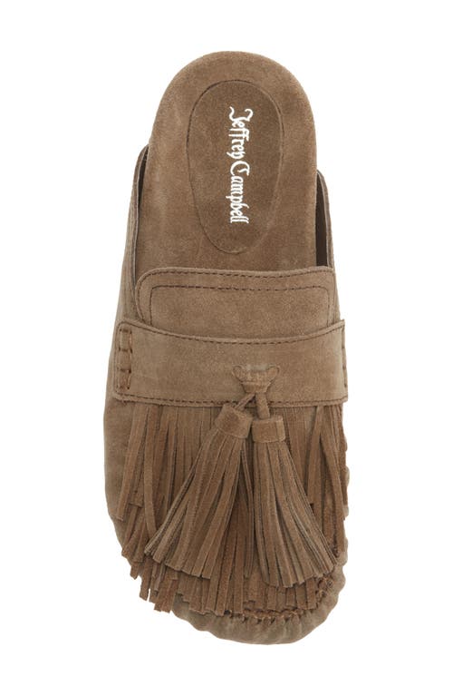 Jeffrey Campbell Toggle Fringe Mule In Brown