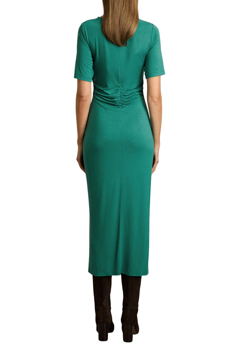 Rose Ruched Short Sleeve Jersey Dress, Alternate, color, GREEN