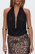 Princess Polly Carefree Days Plunge Cowl Neck Halter Top