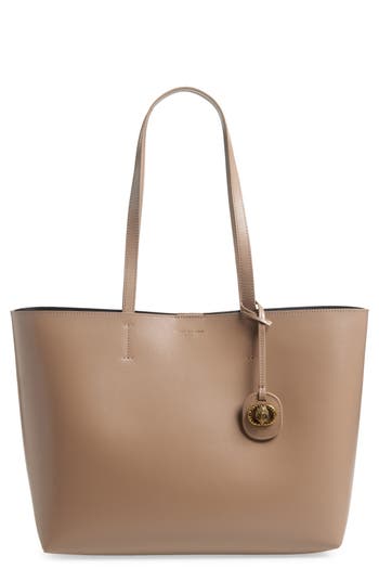 Kurt Geiger London Chelsea Leather Shopper Bag In Sand