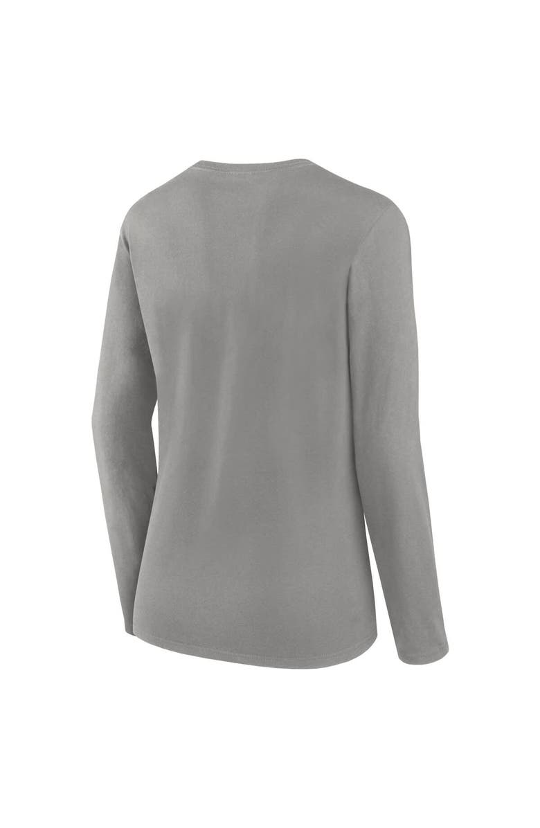FANATICS Women's Fanatics  Gray Milwaukee Brewers Team Long Sleeve T-Shirt, Alternate, color, 