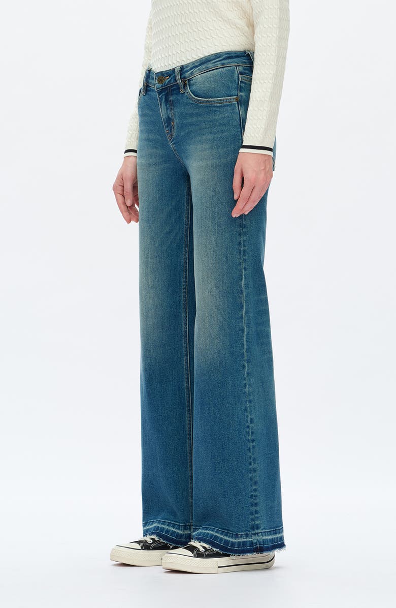 Bayeas Low Rise Wide Leg Jeans, Alternate, color, Retro Dark Blue