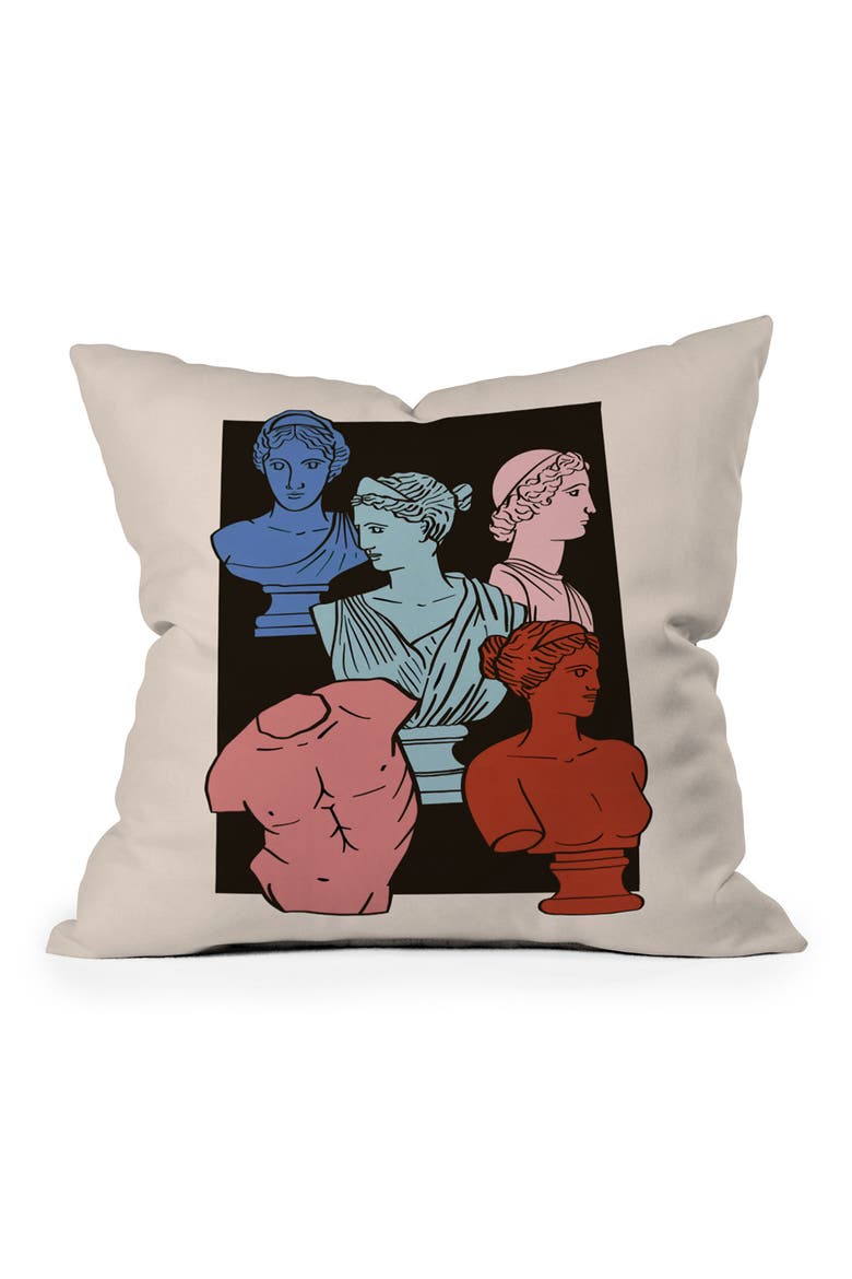 Classic Busts Throw Pillow, Main, color, MULTI