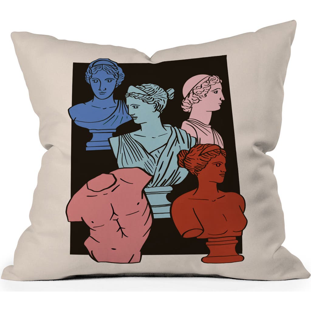 Deny Designs Classic Busts Throw Pillow In Multi