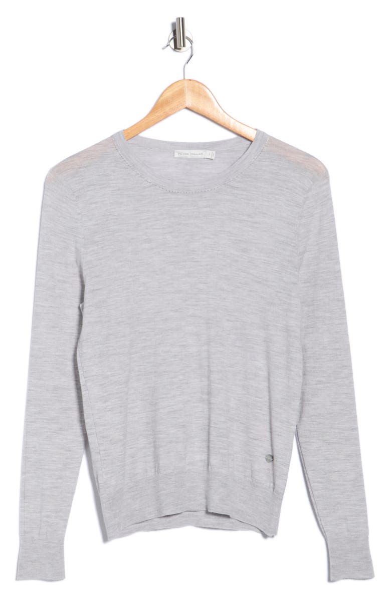 Peter Millar Excursionist Flex Crewneck Sweater, Alternate, color, Light Grey