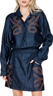 CIEBON Julianna Embroidered Tencel® Lyocell Shirt